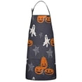 thumbnail image 1 of Halloween Pumpkins Ghosts and Spider Webs Apron-Garden Aprons for Women with Pockets-Cotton Linen Waterproof Kitchen Cooking Gardening Aprons Adjustable for Kitchen,Cooking,BBQ and Salon 33"x27", 1 of 7