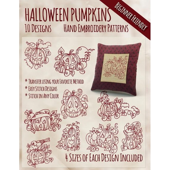 Halloween Pumpkins Hand Embroidery Patterns
