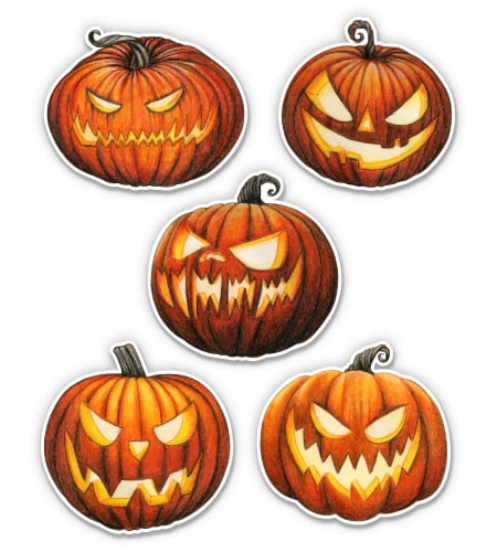 Fun Express Jack-O-Lantern Roll Stickers - 1 Rolle Mit 100 Runden Kürbisaufklebern, Ca. 1,5" Durchmesser