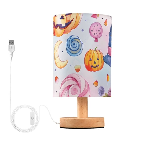 Halloween Pumpkins Magic Hat Candy Table Lamp with USB Port LED Warm Light Lamp Night Light Home Decor