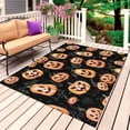 thumbnail image 1 of Halloween Pumpkins Outdoor Rug for Patio/Deck/Porch, Non-Slip Large Area Rug 5 x 7 Ft, Fall Scary Halloween Funny Indoor Outdoor Rugs Washable Area Rugs, Reversible Camping Rug Carpet Runner, 1 of 8