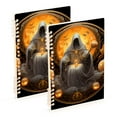 thumbnail image 1 of Halloween Pumpkins Person Ring Binder Notebook Journey Note Diary College Ruled Spiral Notebook Study Loose Leaf Paper A5 60 Pages, 1 of 8