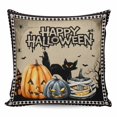 thumbnail image 1 of Halloween Pumpkins Pillow Covers 26x26 Inch Decorative Throw Pillow Cover, Horror Black Cat Spooky Bat Sofa Pillowcases Accent Cushion Case Home Decor Bedroom Living Room, 1 of 6