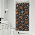 thumbnail image 1 of Halloween Pumpkins Skulls and Bones Shower Curtain 36"x72" ,Bathroom Decorative Shower Curtains Set with 12 Hooks,Modern Waterproof Washable Shower Curtain, 1 of 6
