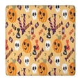 thumbnail image 1 of Halloween Pumpkins Skulls and Candies Square Fitted Tablecloth with Elastic Edge,Square Table Cover,Washable Elastic Table Cover for Home Kitchen Party Decor 36"x36", 1 of 6