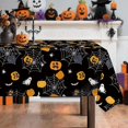 thumbnail image 1 of Halloween Pumpkins Tablecloth Waterproof, Boo Bats Black Table Cloth Rectangle Stain Resistant, Washable Table Cover for Home Kitchen Dining Party Decoration (60×84 inch), 1 of 6