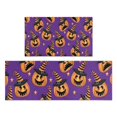 thumbnail image 1 of Halloween Pumpkins with Witch Hats Kitchen Rugs Sets Of 2,Anti Fatigue Kitchen Mat Rugs Non Slip Washable,Decorative Kitchen Floor Mats for Kitchen,Sink,Laundry,17"x30"+17"x47", 1 of 7