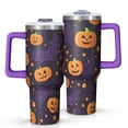 thumbnail image 1 of Halloween Pumpkins and Bat Webs Tumbler with Handle and Lid,40oz Double Wall Vacuum Insulated Tumbler,Cups Gift for Women and Men, 1 of 7