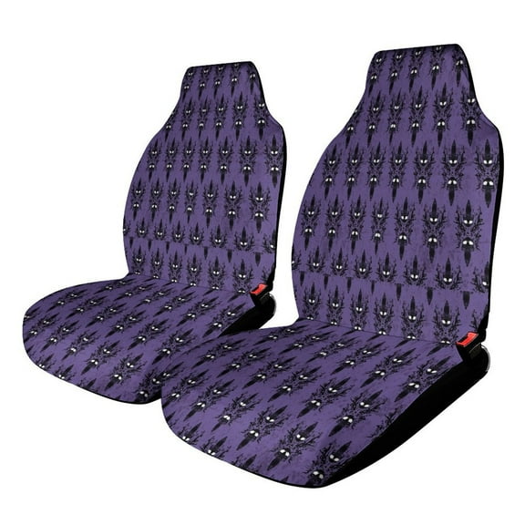 Halloween Purple Car Seat Cover Set Auto Front Bucket Cushion Protect Accessories 2 Piece