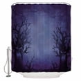 thumbnail image 1 of Halloween Purple Forest with Fog Shower Curtain Set ，Waterproof Fabric Shower Curtains Shower Curtains for Bathroom,Bathroom Decor 72"x84", 1 of 6