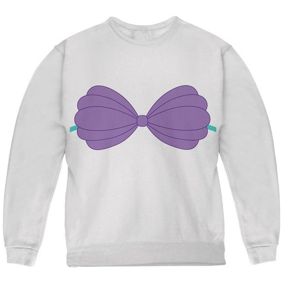 Halloween Purple Shell Bra Costume Youth Sweatshirt White YMD