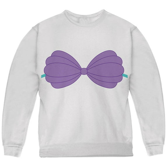 Halloween Purple Shell Bra Costume Youth Sweatshirt White YMD