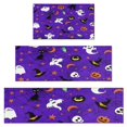 thumbnail image 1 of Halloween Purple Spider Web Pattern Kitchen Rugs Sets Of 3,Kitchen Runner Rugs Non Skid Washable,Decorative Kitchen Floor Mats for Kitchen,Sink,Laundry,17"x30"+ 17"x47" + 17"x59", 1 of 6