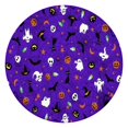 thumbnail image 1 of Halloween Purple Spider Web Pattern Round Fitted Tablecloth with Elastic Edge,Dining Table Cover Waterproof,Outdoor Round Tablecloth for Camping,Dining,Indoor and Outdoor, 1 of 7
