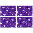 thumbnail image 1 of Halloween Purple Spider Web Pattern Summer Placemats Table Placemats Set Of 4-Linen Kitchen Washable Placemats Table Mats 11.8"x17.7" Non-Slip Heat Resistant, 1 of 6
