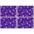 thumbnail image 1 of Halloween Purple Spider Web Pattern Summer Placemats Table Placemats Set Of 4-Linen Kitchen Washable Placemats Table Mats 11.8"x17.7" Non-Slip Heat Resistant, 1 of 6