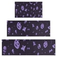 thumbnail image 1 of Halloween Purple Spooky Icons Kitchen Rugs Sets Of 3,Kitchen Runner Rugs Non Skid Washable,Decorative Kitchen Floor Mats for Kitchen,Sink,Laundry,17"x30"+ 17"x47" + 17"x59", 1 of 6