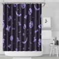 thumbnail image 1 of Halloween Purple Spooky Icons Shower Curtain 84"x72" ,Bathroom Decorative Shower Curtains Set with 12 Hooks,Modern Waterproof Washable Shower Curtain, 1 of 6