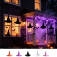 thumbnail image 1 of Halloween Purple Witch Hats for Home Party Yard, Hanging Witch Hats,15 inch Witch Hats with for Halloween Party Costume Accessory Indoor Outdoor Yard Porch Decor, 1 of 9
