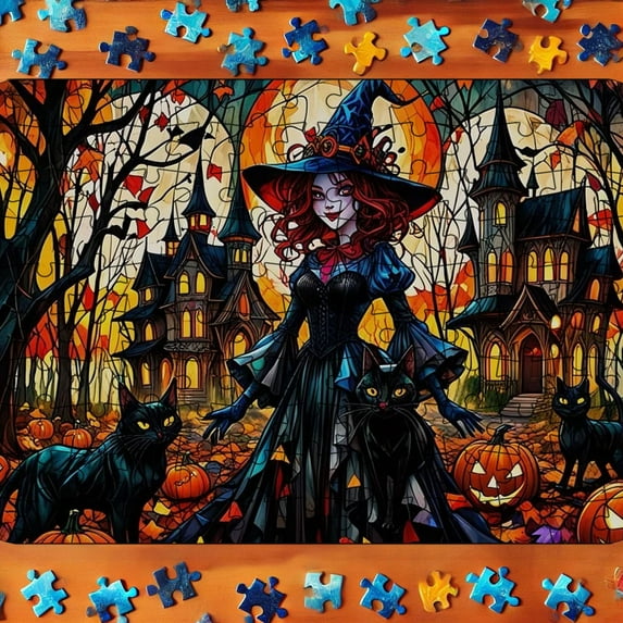 Halloween Puzzle Toy for Kids and Adults Educational Indoor Activity Challenging 1000 Piece Paper Puzzle for Family Ages 7 and Up