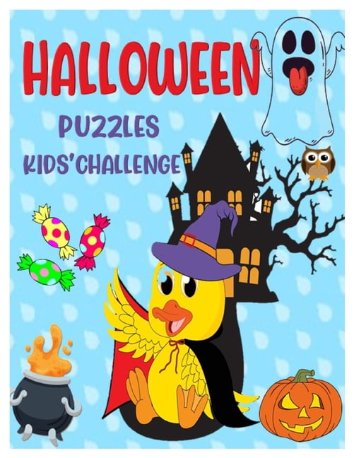 Halloween Puzzles Kids' Challenger Activity Puzzle Book for Learning