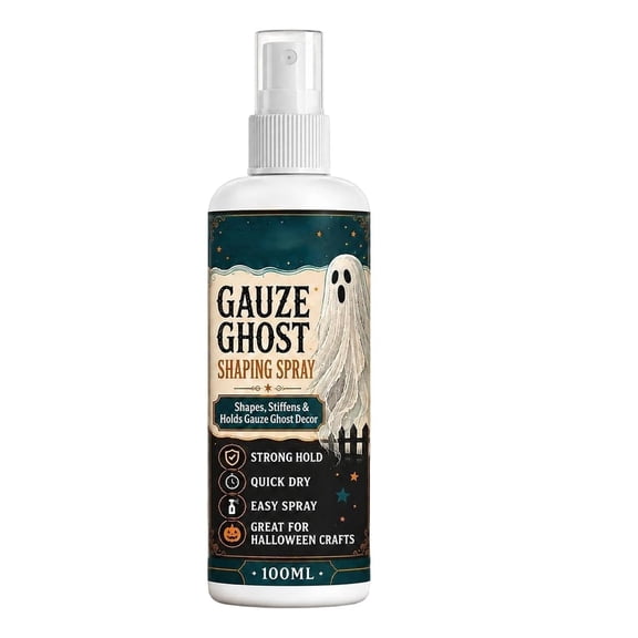 Halloween Quick-Dry Fabric Stiffening Spray, Fabrics Stiffener Spray for Crafts 100ml, Fast Acting Long-Lasting for HalloweenGhosts, Drapes & DIY Decor