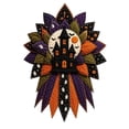 thumbnail image 1 of Halloween Quilted Pumpkin Door Hanger, Fabric Patchwork Wall Decor, Autumn Fall Home Front Door Ornament, 1 of 4