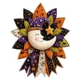 thumbnail image 1 of Halloween Quilted Pumpkin Door Hanger, Fabric Patchwork Wall Decor, Autumn Fall Home Front Door Ornament, 1 of 4
