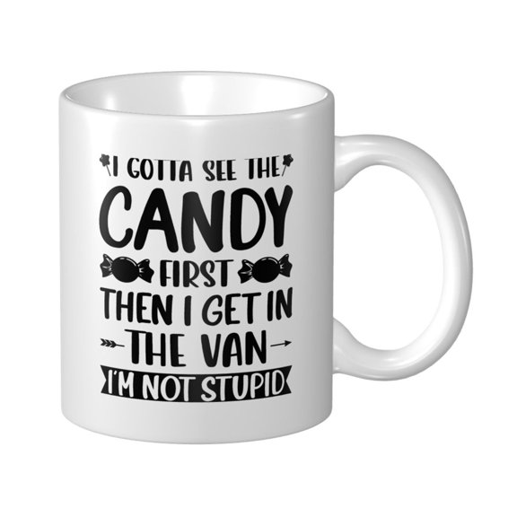 Halloween Quote Ceramic Coffee Mug, Funny Tea Cup - Motivational Inspirational Gift for Men & Women - Sarcastic Office Mug for Friend, Coworker, Family