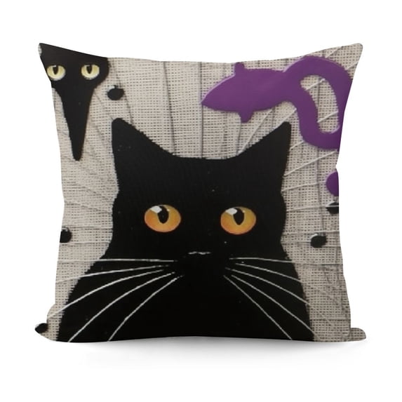 Halloween Quote Throw Pillow Covers Skull Holiday Pillow Case Cotton Linen Fall Seasonal Farmhouse Decor for Sofa Couch
