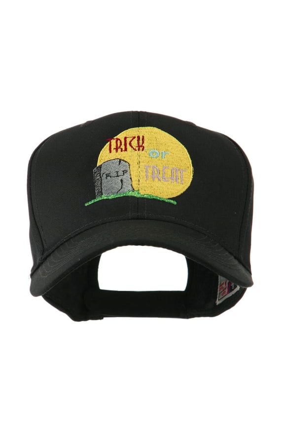 Halloween RIP and Trick or Treat Embroidered Cap - Black OSFM
