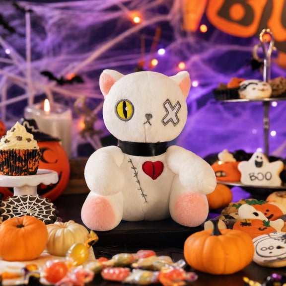 Halloween Rabbit Plush Doll, Crazy Plush Toy, Halloween Scary Rabbit Stuffed Animal Long Ears Standing Toy, Suitable for Fans Easter Christmas Birthday Gift