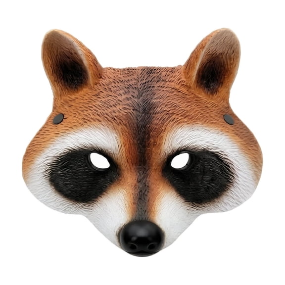 Halloween Raccoon Animal Mask, Scary Halloween Mask, Mask for Masquerade Party, Halloween for Student, 9X9 Inch Yellow Full Face Raccoon Masquerade Prop for and Casual Wear