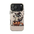 thumbnail image 1 of Halloween Raccoon Witch Phone Case, Pumpkin & Skull Illustration, Funny Artistic Protective Cover for iPhone 17 16 15 14 13 12 11 Plus Pro Max Mini, 1 of 6