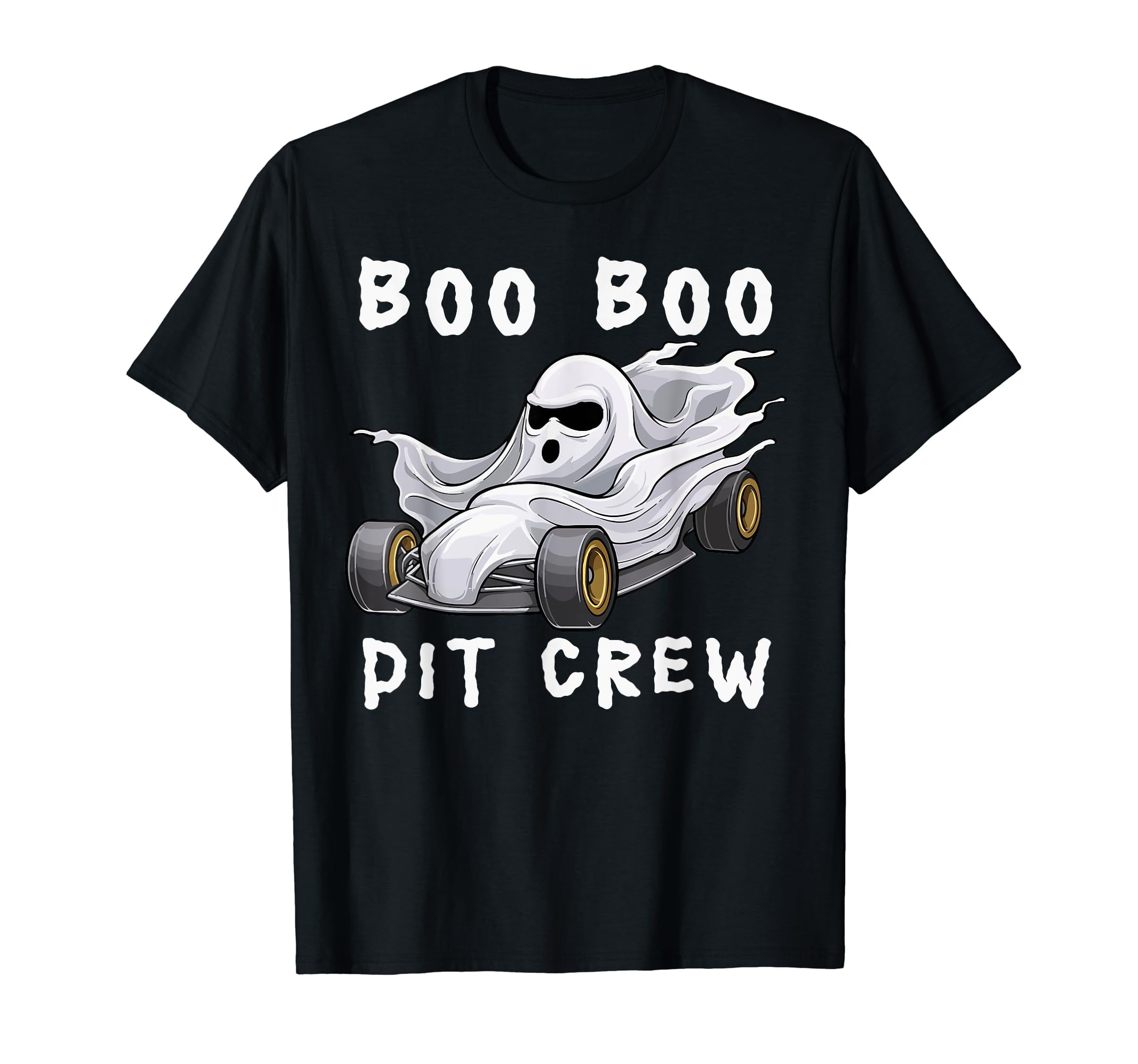 Halloween Race Car Party Racing Ghost Boo Matching Pit Crew T-Shirt ...