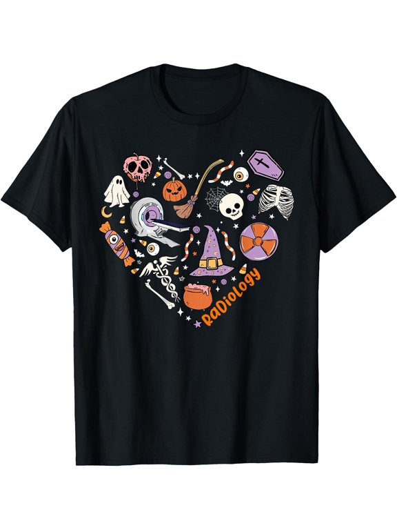 Halloween Radiology Heart Technologist X Ray Tech Autumn T-Shirt