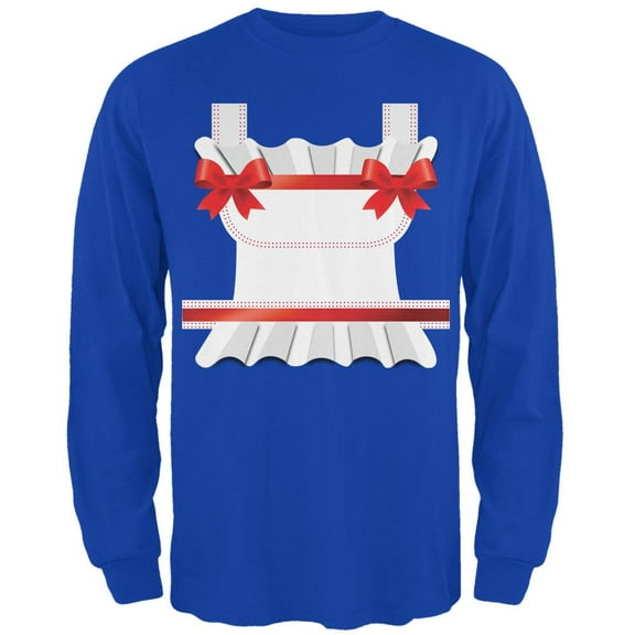 Halloween Rag Doll Costume Mens Long Sleeve T Shirt Royal LG