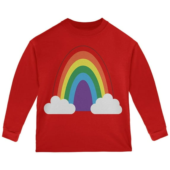 Halloween Rainbow Costume Toddler Long Sleeve T Shirt Red 3T