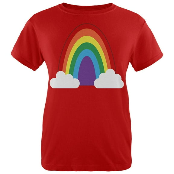 Halloween Rainbow Costume Womens T Shirt Red MD