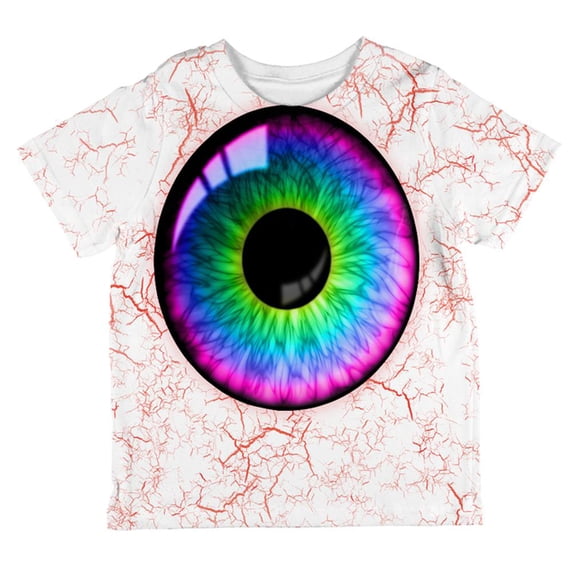 Halloween Rainbow Creepy Eyeball Costume All Over Toddler T Shirt Multi 4T