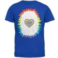 thumbnail image 1 of Halloween Rainbow Heart Unicorn Costume Pony Mens Soft T Shirt Royal MD, 1 of 2