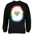 thumbnail image 1 of Halloween Rainbow Heart Unicorn Costume Pony Mens Sweatshirt Black LG, 1 of 2