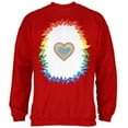 thumbnail image 1 of Halloween Rainbow Heart Unicorn Costume Pony Mens Sweatshirt Red LG, 1 of 2