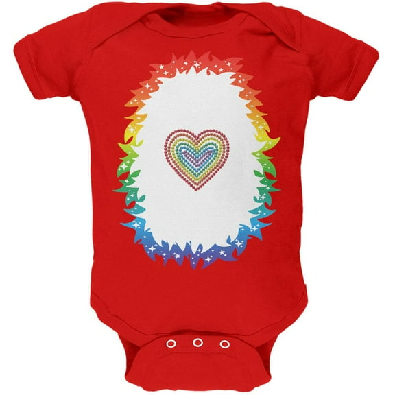 Halloween Rainbow Heart Unicorn Costume Pony Soft Baby One Piece Red 18 Month