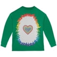 thumbnail image 1 of Halloween Rainbow Heart Unicorn Costume Pony Toddler Long Sleeve T Shirt Green 2T, 1 of 2