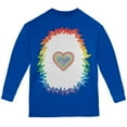 thumbnail image 1 of Halloween Rainbow Heart Unicorn Costume Pony Youth Long Sleeve T Shirt Royal YMD, 1 of 2