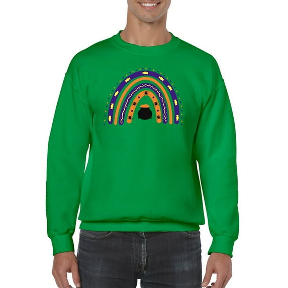 Halloween Rainbow W Cauldron Sweatshirt Men -Image by Shutterstock, Male 5X-Large