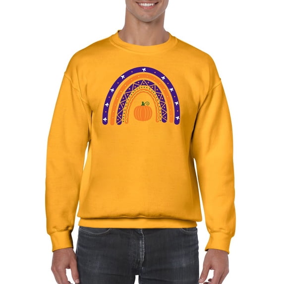 Halloween Rainbow W Pumpkin Sweatshirt Men -Image by Shutterstock, Male XX-Large