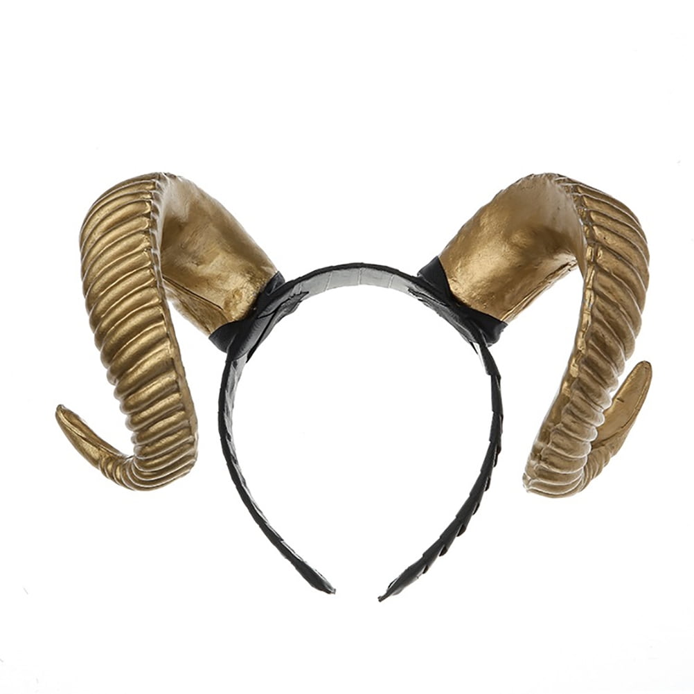 Halloween Ram Horns Headband Hair Hoop Cosplay Festival Headpiece