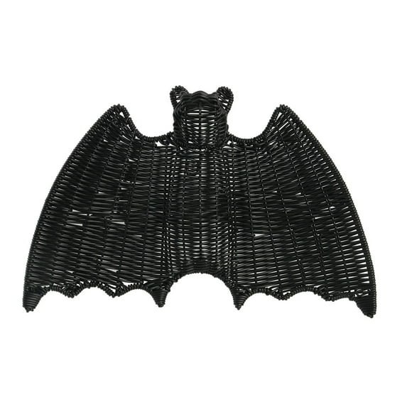 Halloween Rattan Bat Decorations 15.8'' and 9.8 '' Black Woven Bats for Hanging In The Tree, Porch, Yard, Lawn, Indoor, Outdoor, Rustic Modern Farmhouse Decor